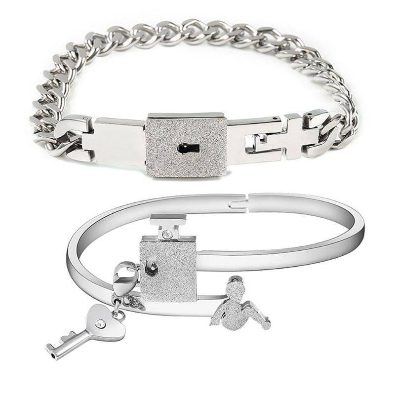 Lock and Key Bracelets for Couples