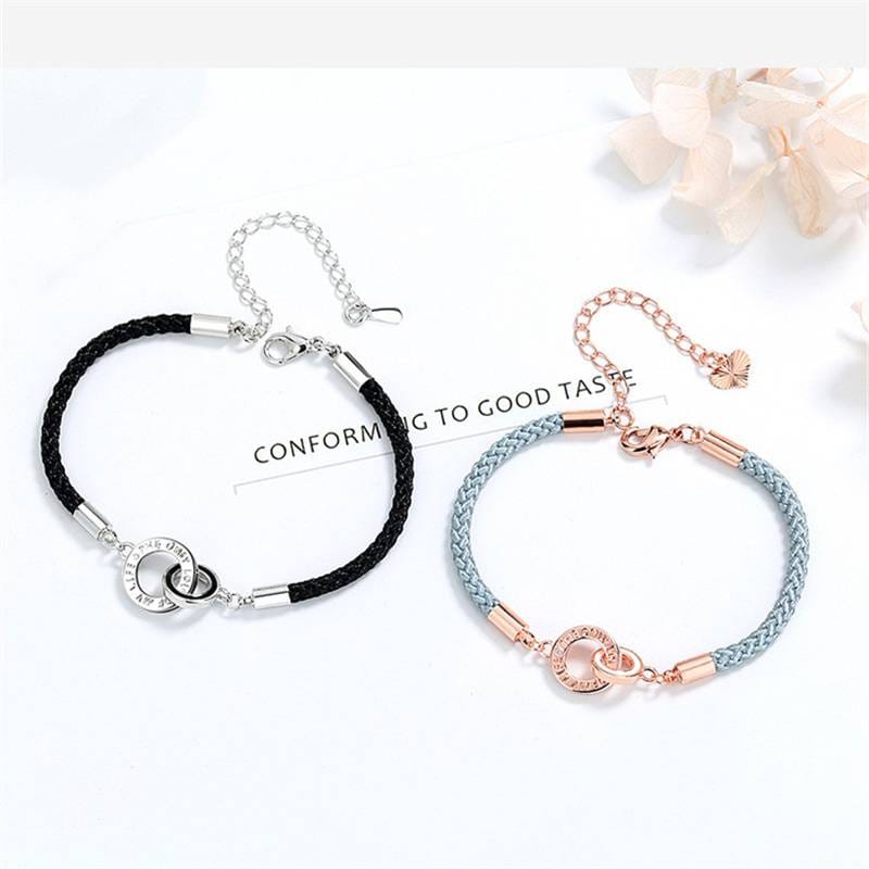 Double Ring Bracelet for Couples