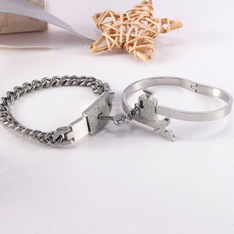 Lock and Key Bracelets for Couples