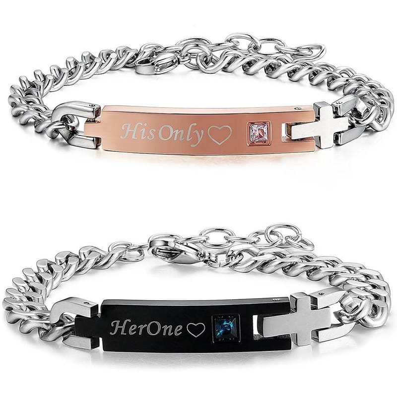 Her One His Only Bracelets for Couples