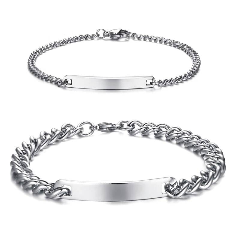 Matching Chain Bracelets for Couples