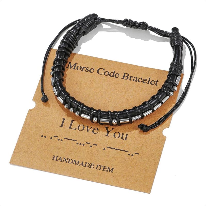 Morse Code Bracelets for Couples 