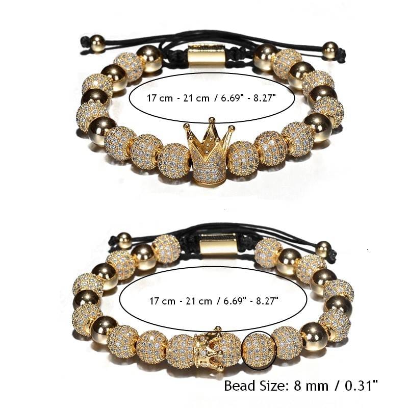 Matching Crown Bracelets for Couples