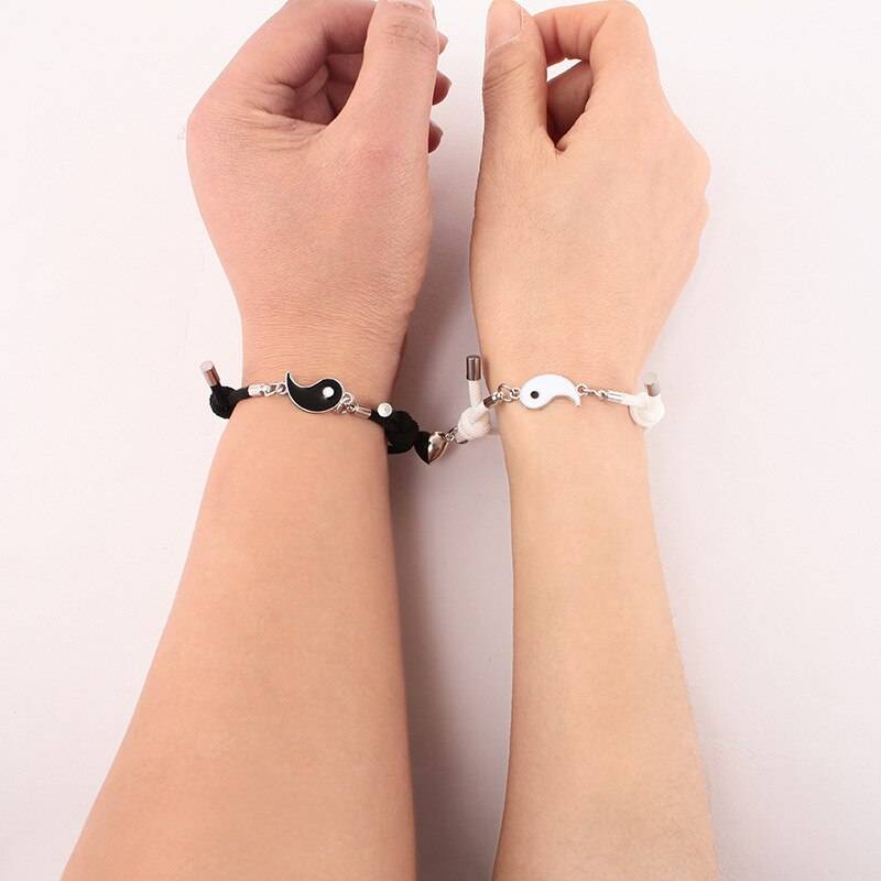 Yin and Yang Matching Bracelets 